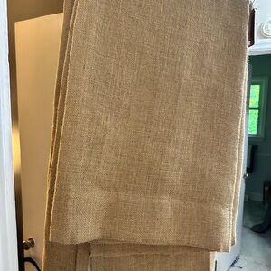 Tan Woven Curtains with Natural Texture